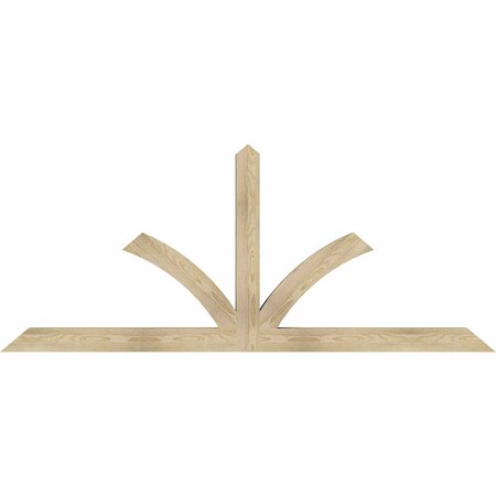 Ekena Millwork Richland Rough Sawn Timber Gable Bracket, Douglas Fir, 84"W x 35"H x 4"D x 4"F, 10/12 Pitch GBW084X35X0404RIC00RDF